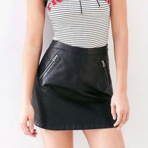 Silence + Noise Faux Leather Miniskirt